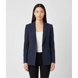 Theory Etiennette B Traceable Wool Structured Blazer Quiet Luxury Jacket Size 0